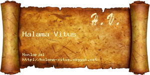 Halama Vitus névjegykártya